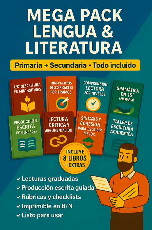 MEGA PACK Lengua y Literatura AGORA (8 EBOOKS)